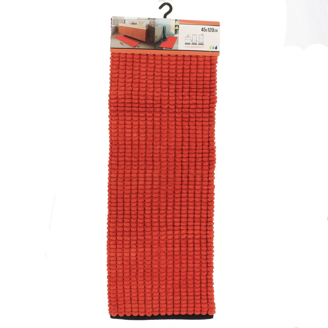 Covoraș Bicolor Bumbac 45x120 CM - Sienna/Negru - ramosdecor
