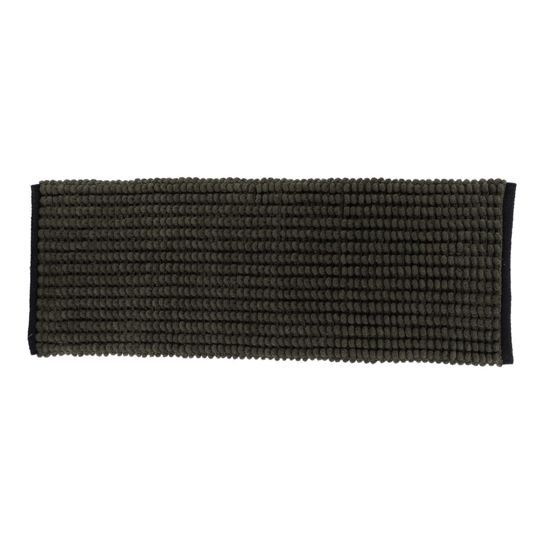 Covoraș Bicolor Bumbac 45x120 CM - Khaki/Negru - ramosdecor