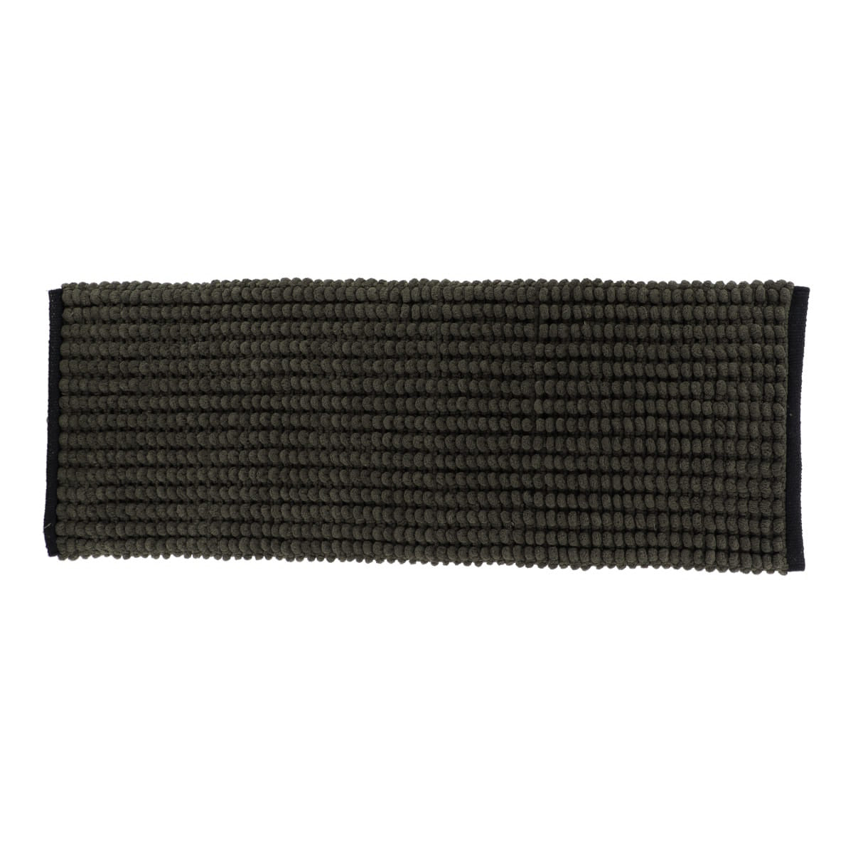 Covoraș Bicolor Bumbac 45x120 CM - Khaki/Negru - ramosdecor