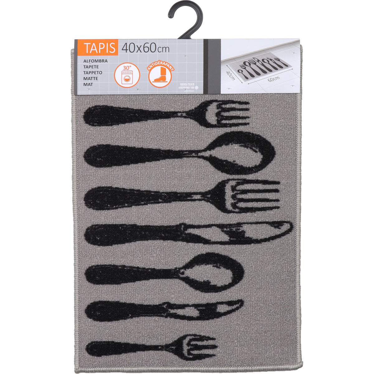 Covor bucătărie Couverts Gris - 40X60CM - ramosdecor