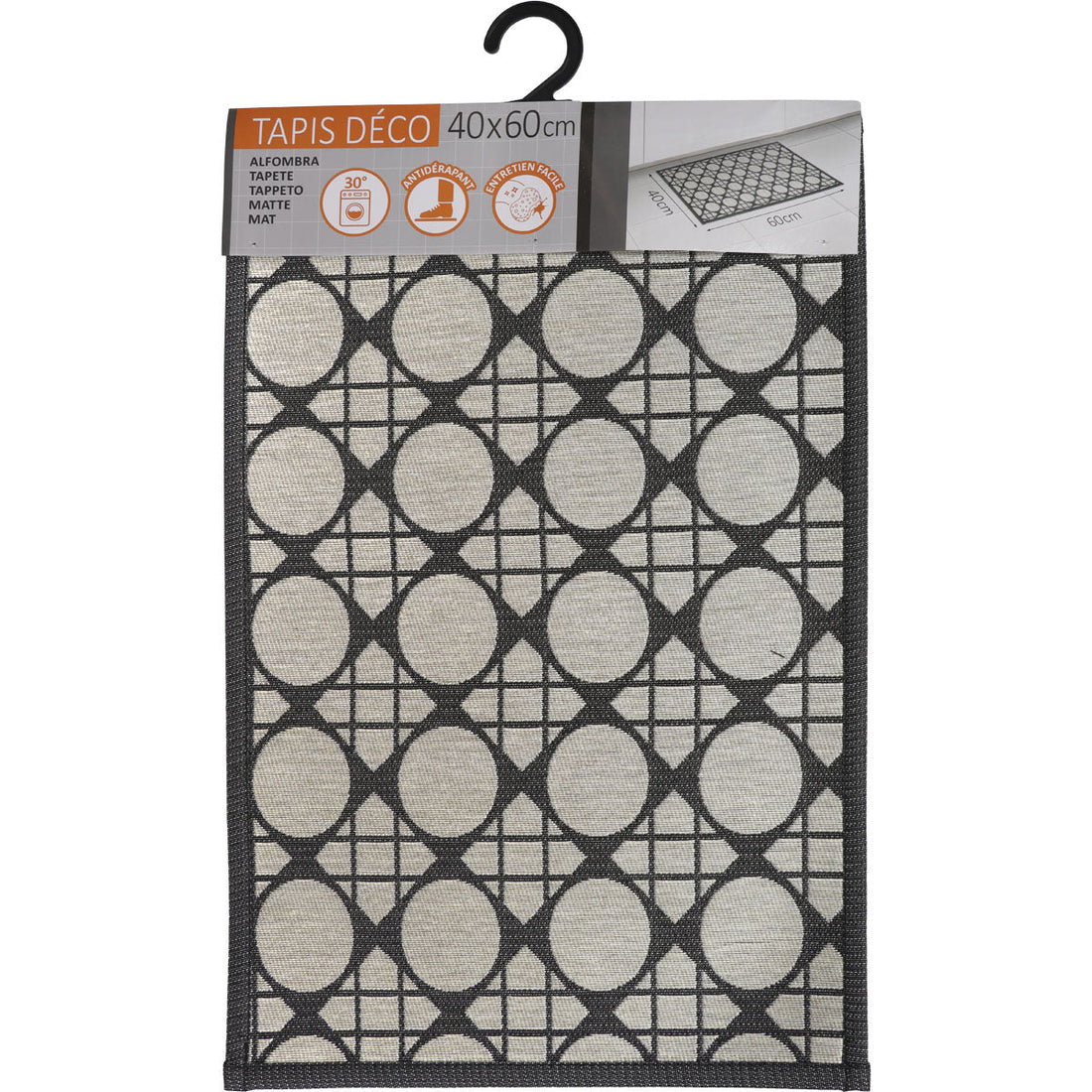 Covor bucătărie Geometrik Noir - 40X60CM - ramosdecor