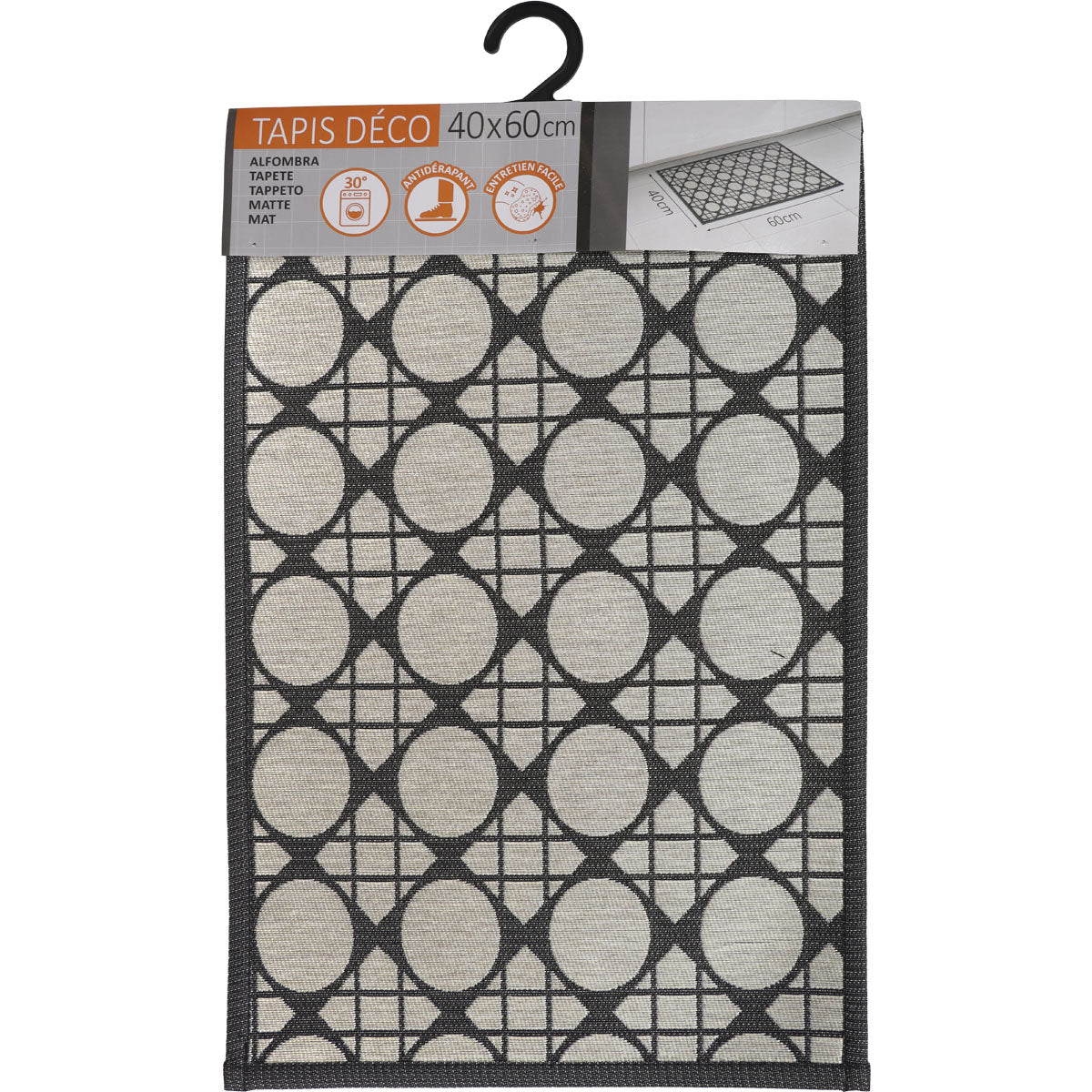 Covor bucătărie Geometrik Noir - 40X60CM - ramosdecor