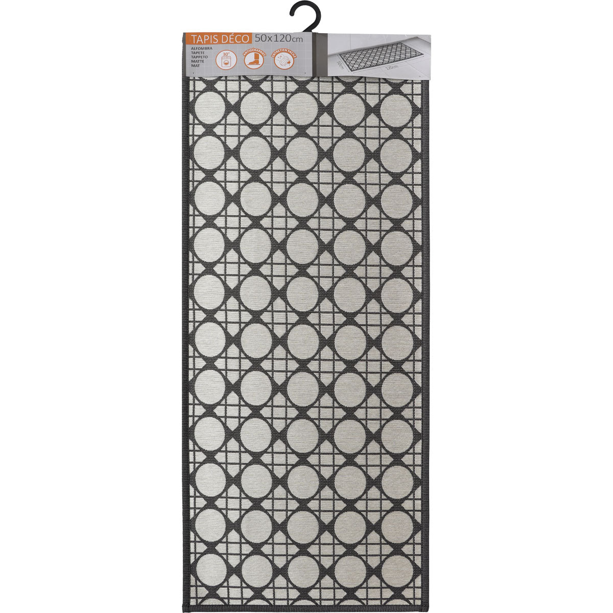 Covor bucătărie Geometrik Noir - 50X120CM - ramosdecor