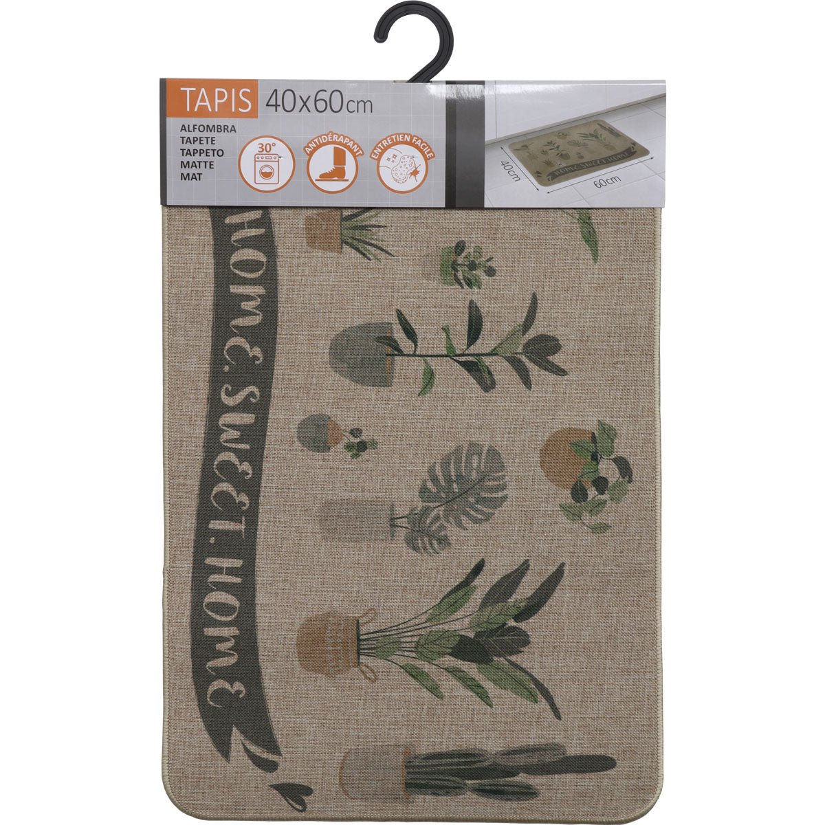 Covor bucătărie Home Sweet Home Beige - 40X60CM - ramosdecor
