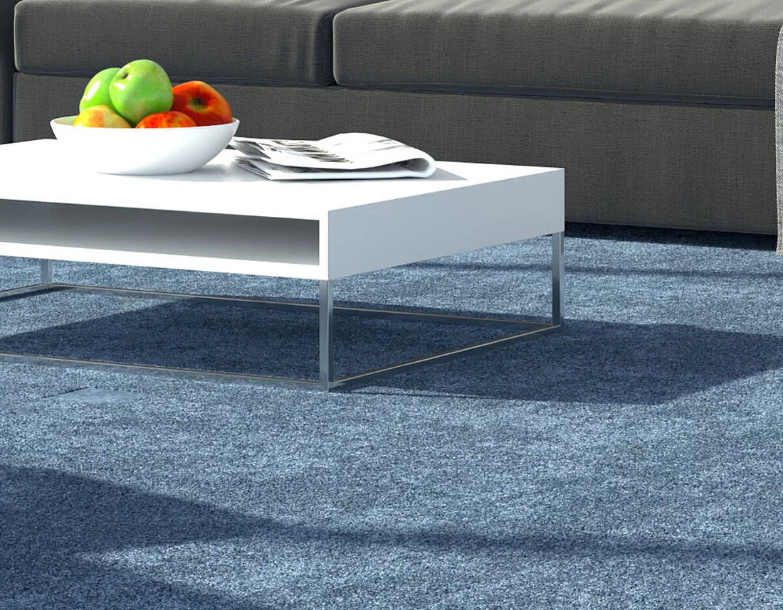 Mochetă Modulară Autoadezivă Cotone Touch MO 25x100 cm prezentat într-un decor modern marca Ramos
