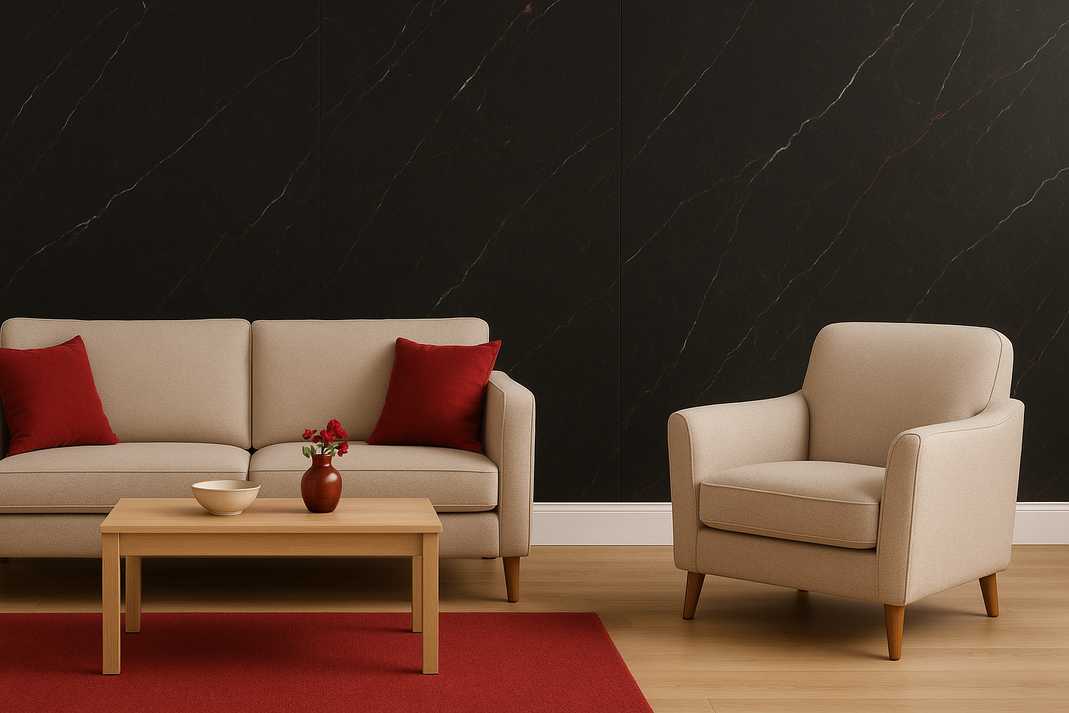 Panou spc marmura neagra Ramos