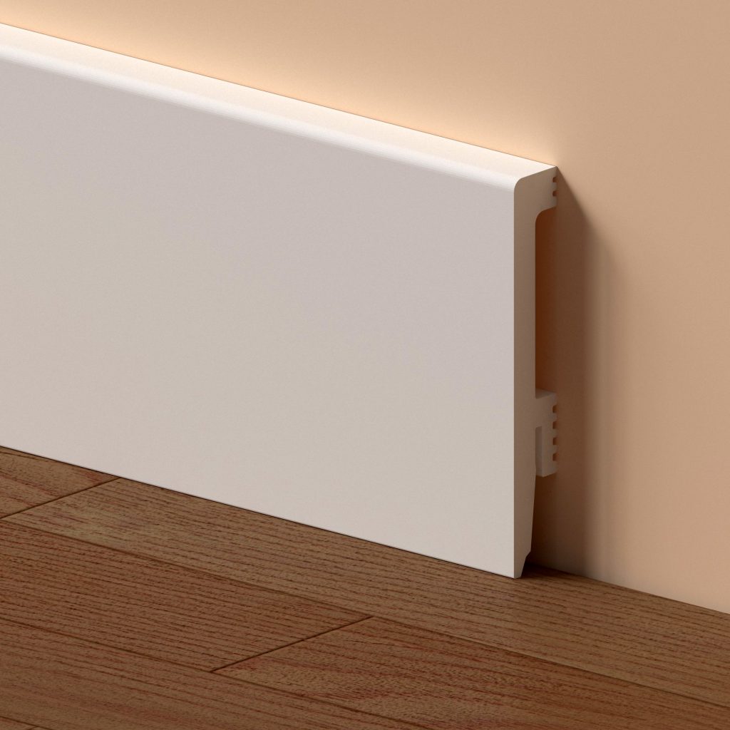 Plintă Duropolimer Albă – 10x220 cm - ramosdecor