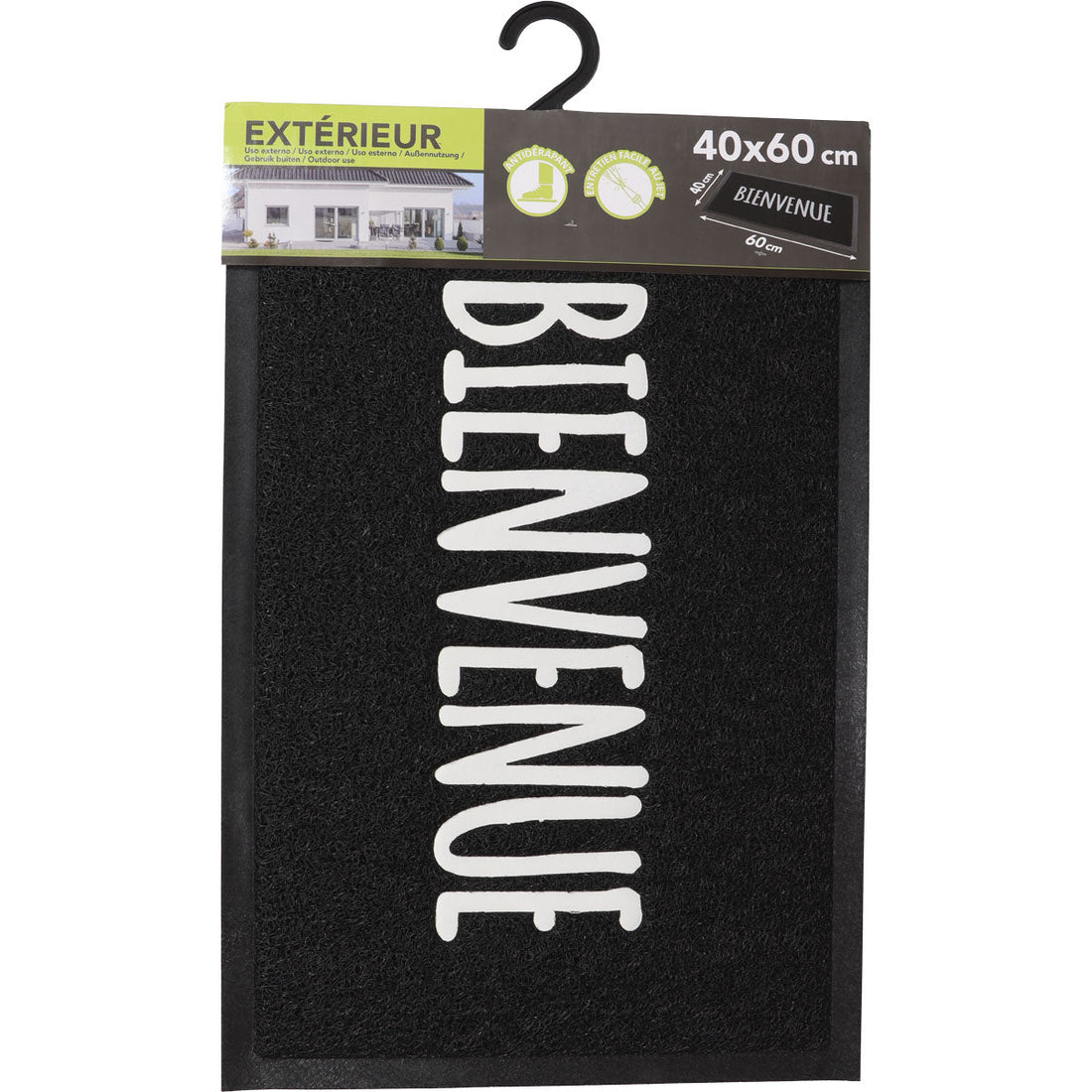 Preș Intrare Spaghetti 40X60CM PVC NEGRU - Bienvenue - ramosdecor