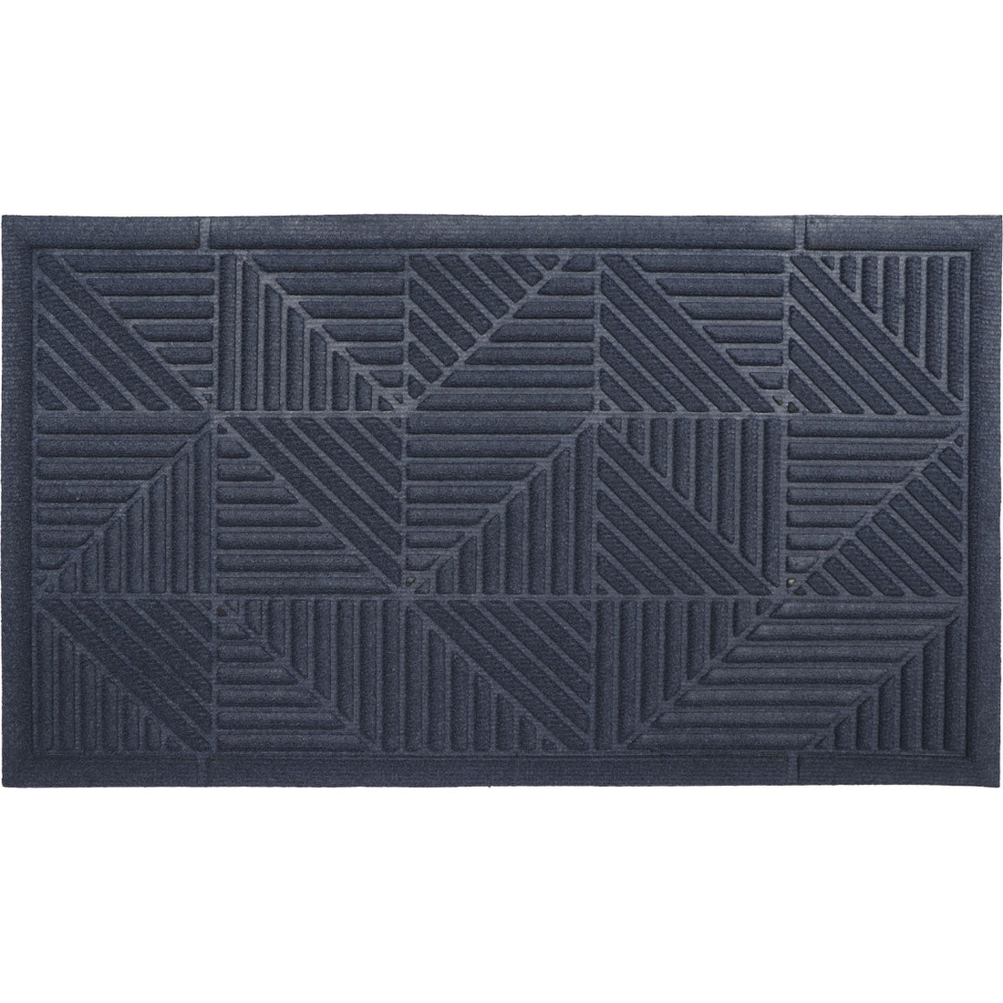 Preș Intrare Triangle 43X75CM Poliester/Cauciuc - Albastru - ramosdecor