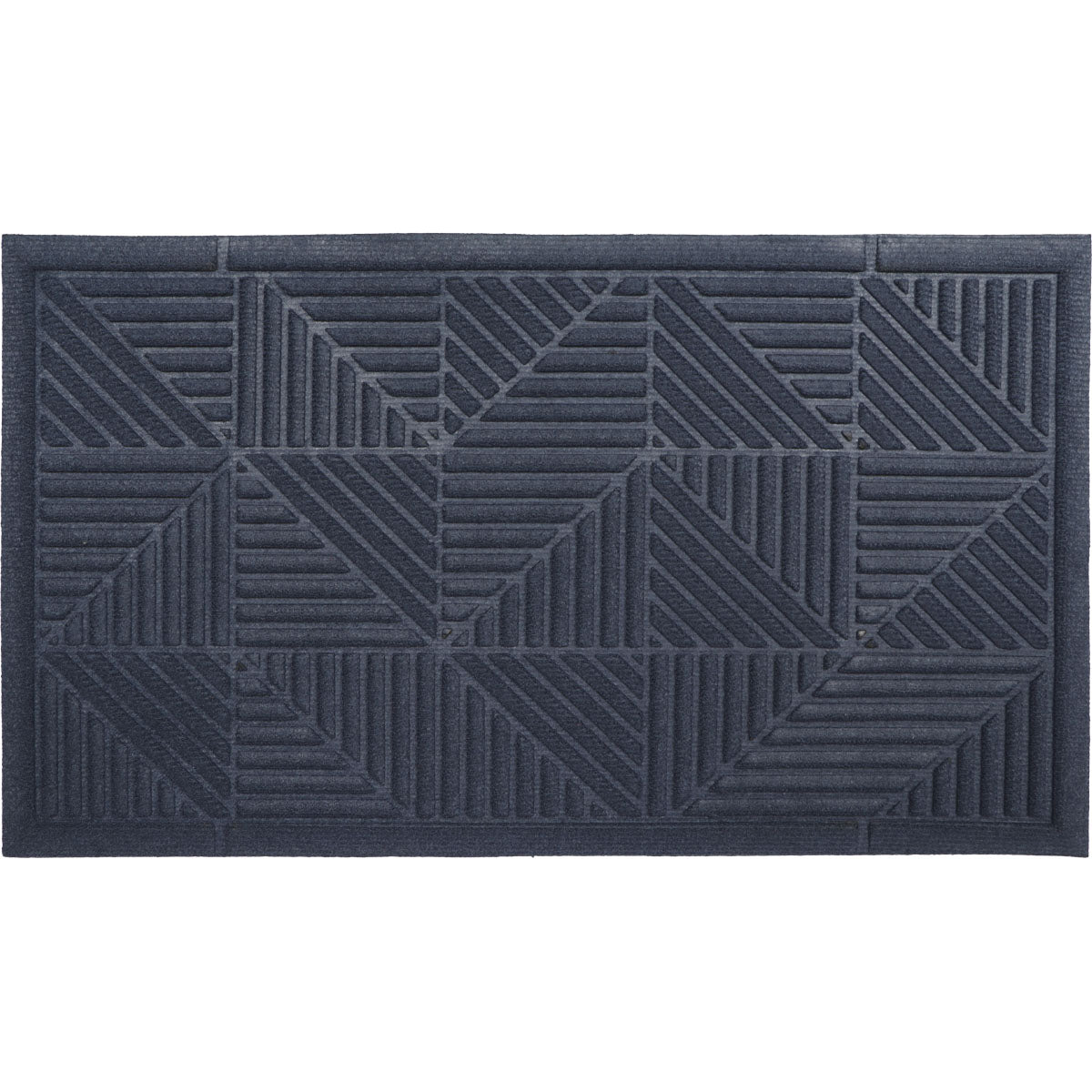 Preș Intrare Triangle 43X75CM Poliester/Cauciuc - Albastru - ramosdecor