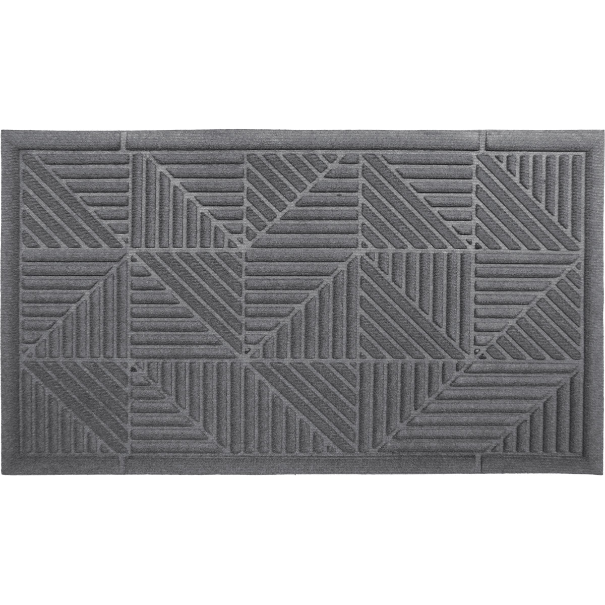 Preș Intrare Triangle 43X75CM Poliester/Cauciuc - Gri - ramosdecor