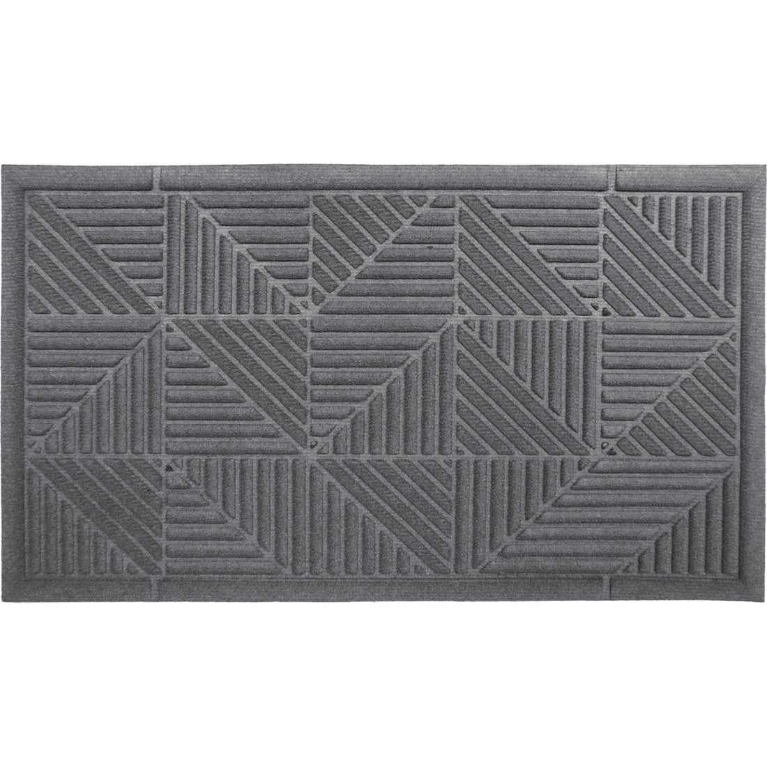 Preș Intrare Triangle 43X75CM Poliester/Cauciuc - Gri - ramosdecor
