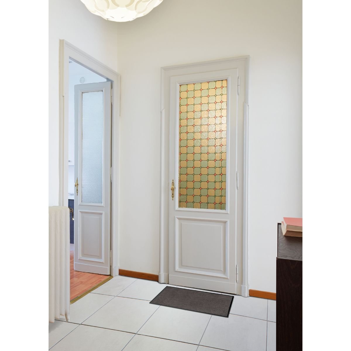 Preș Intrare Baptiste 40X60CM Poliamidă/Pvc Maro Cenușiu - ramosdecor