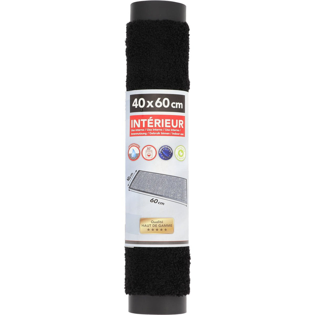 Preș Intrare Baptiste 40X60CM Poliamidă/Pvc Negru - ramosdecor