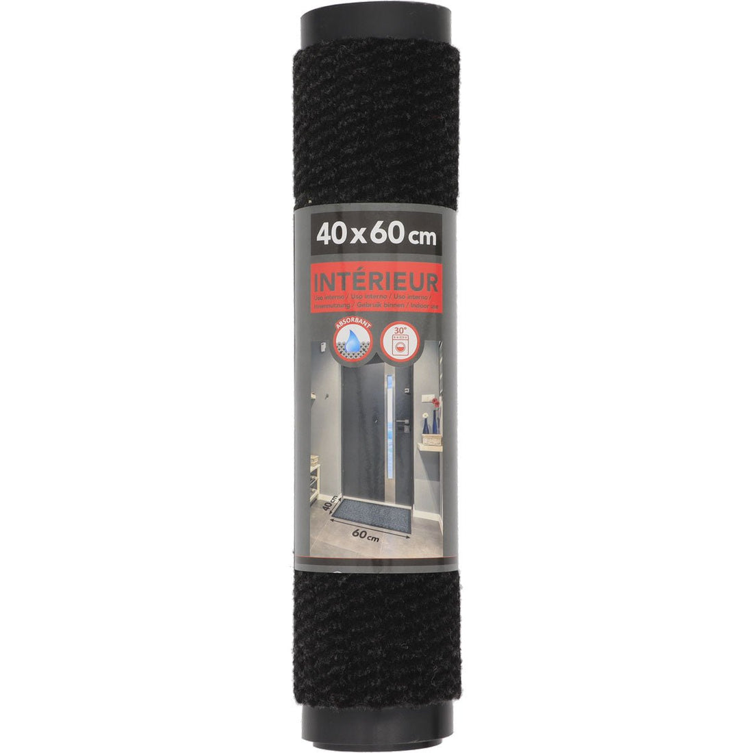 Preș Intrare Lisa 40X60CM Polipropilenă/Pvc - Negru - ramosdecor