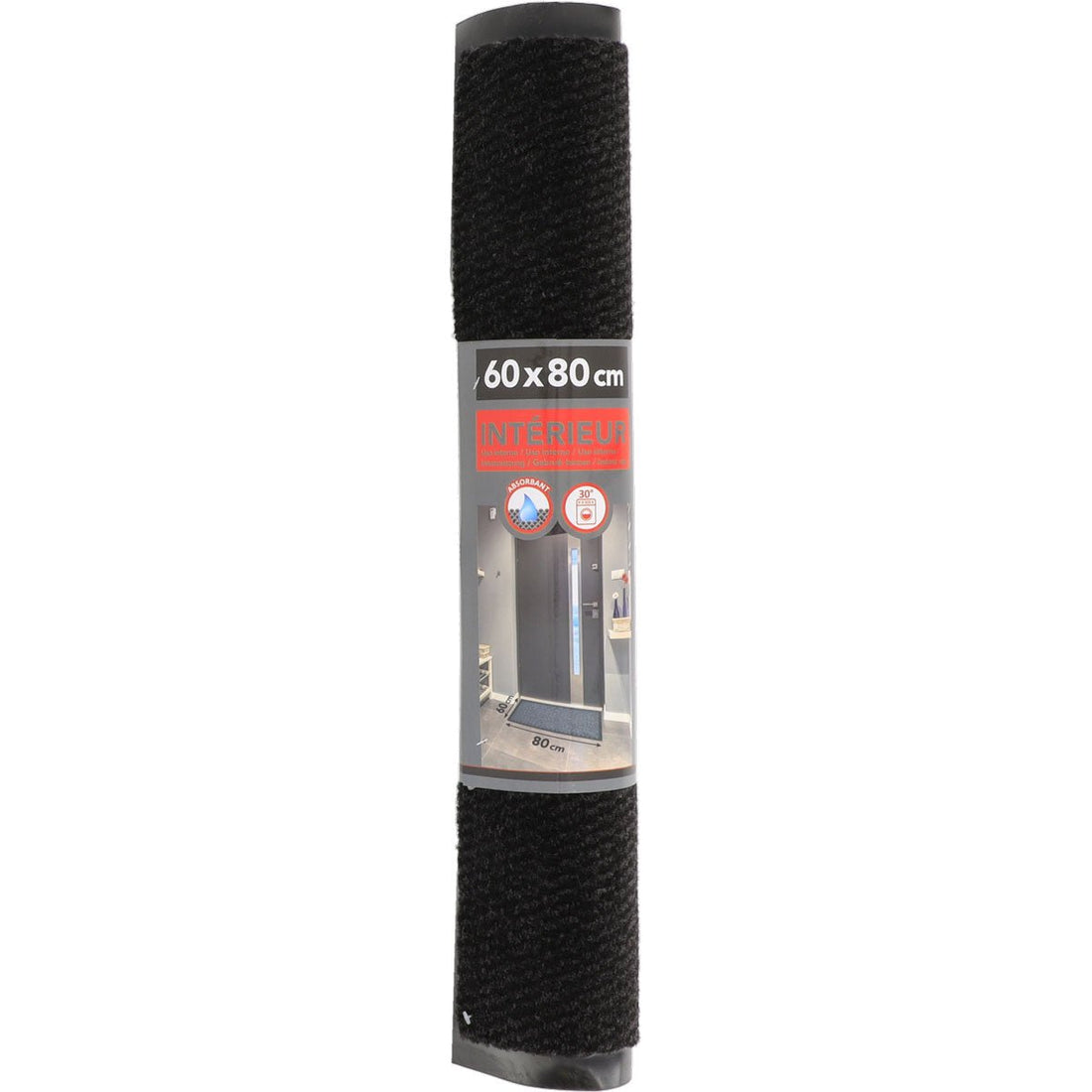 Preș Intrare Lisa 60X80CM Polipropilenă/Pvc - Negru - ramosdecor
