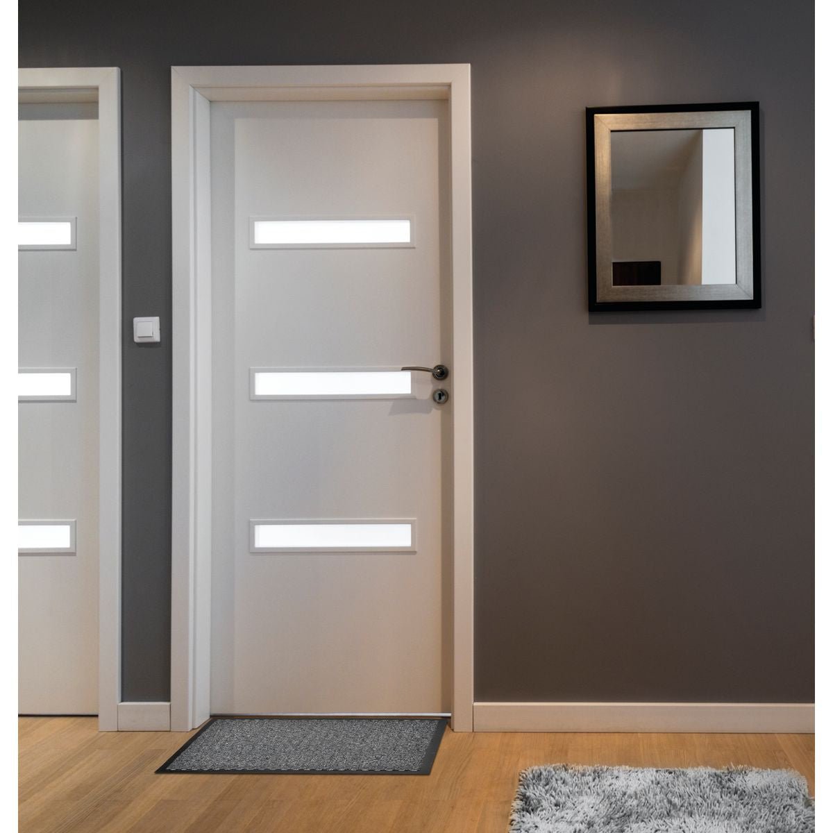 Preș Intrare Lisa 80X120CM Polipropilenă/Pvc- Gri - ramosdecor