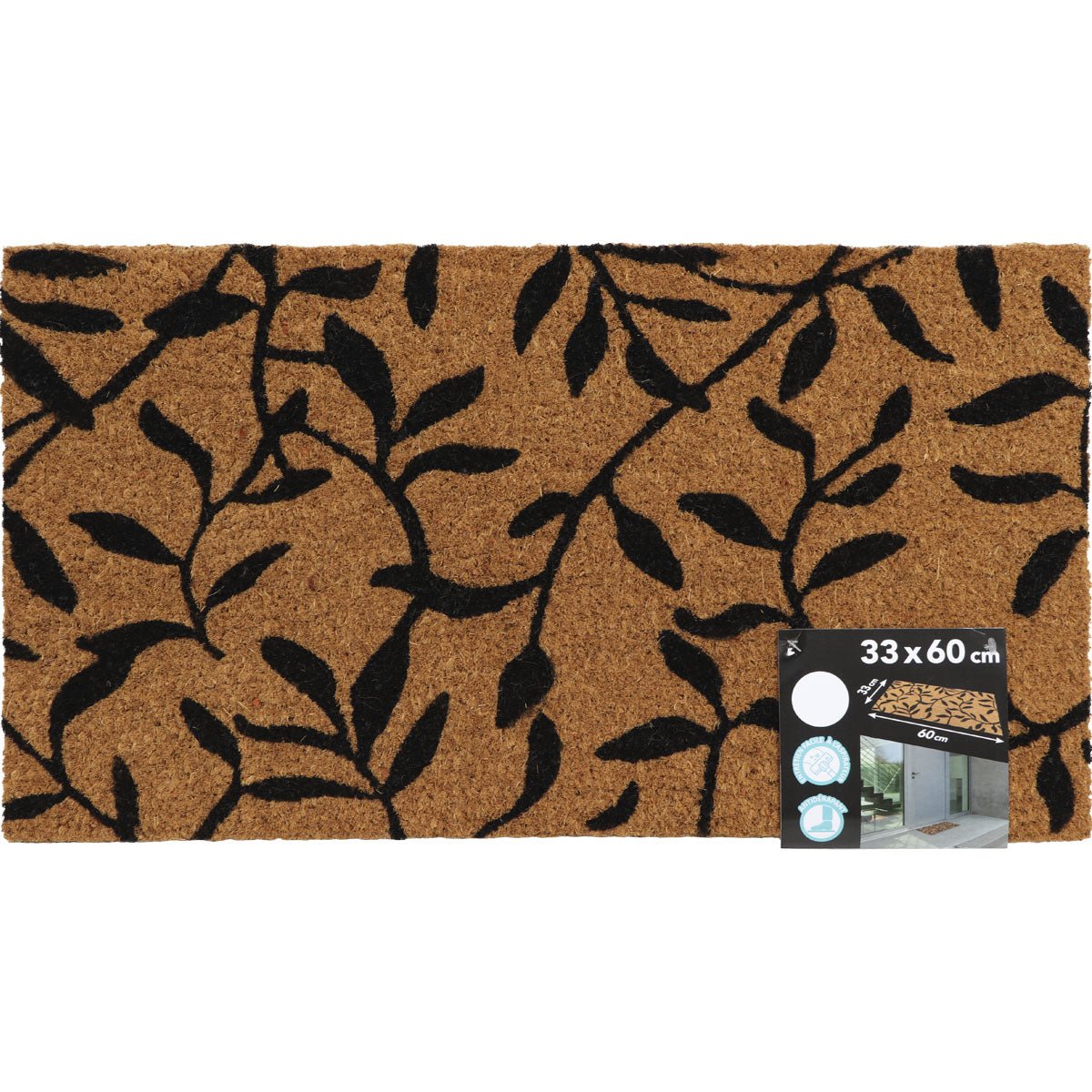 Preș Intrare 33X60CM Coco/Pvc - Feuille - ramosdecor