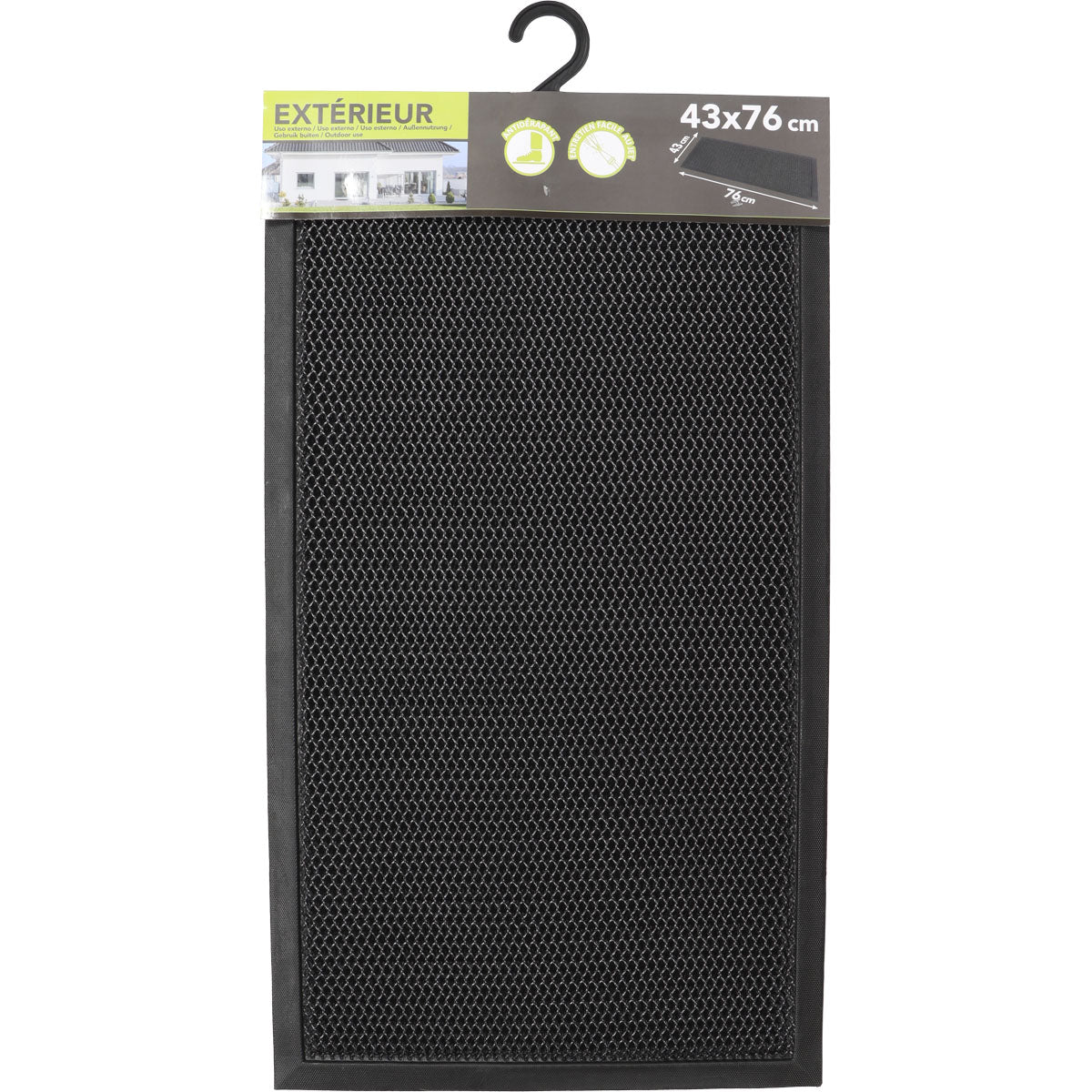 Preș Intrare 3D Grille 43X76CM Poliester/Tpe - Gri Negru - ramosdecor