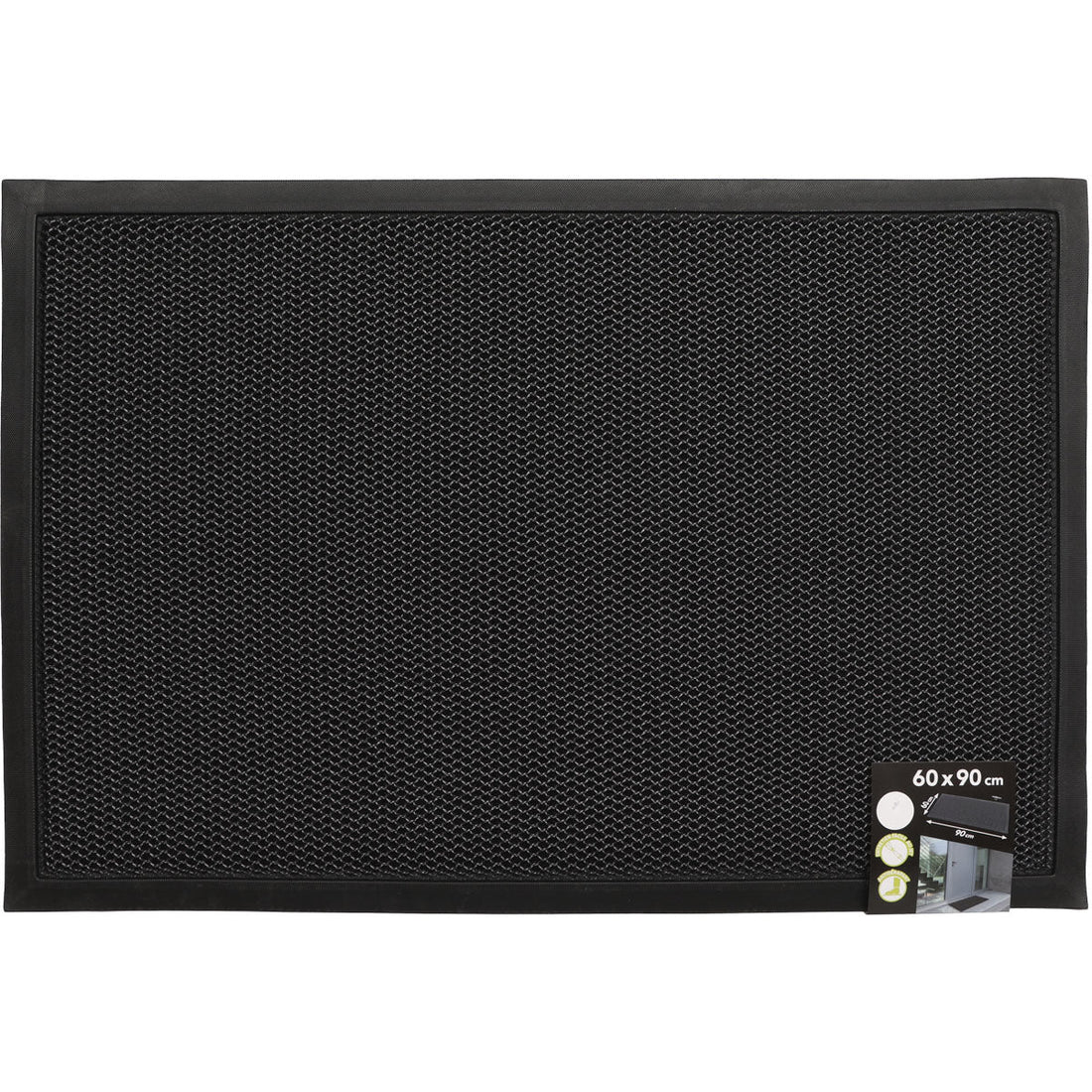Preș Intrare 3D Grille 60X90CM Poliester/Tpe - Gri Negru - ramosdecor