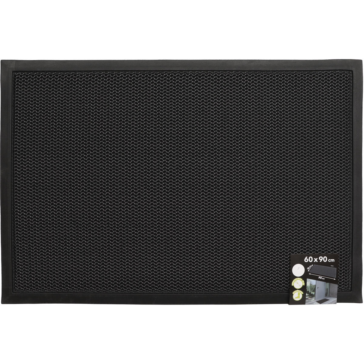 Preș Intrare 3D Grille 60X90CM Poliester/Tpe - Gri Negru - ramosdecor