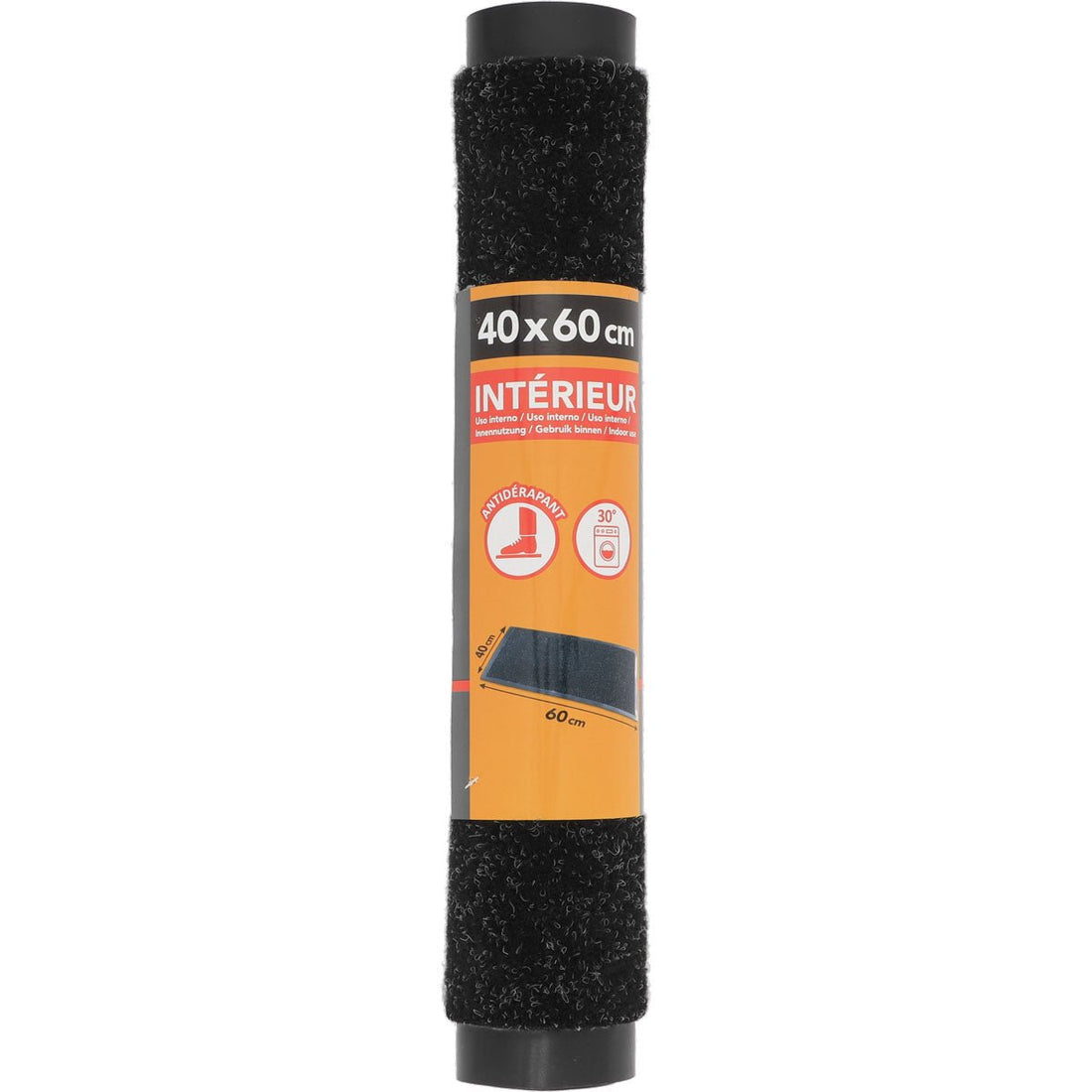 Preș Intrare 40X60CM Poliester/Pvc - Chine Negru - ramosdecor