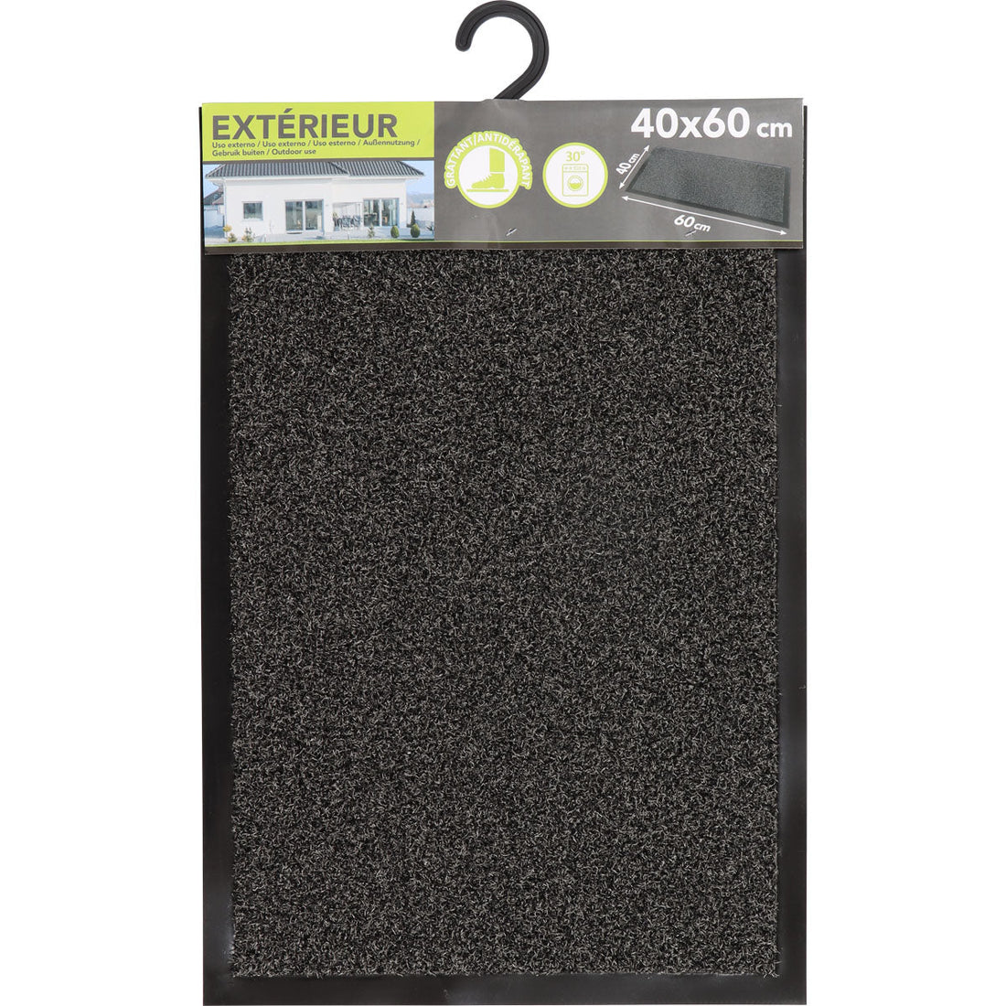 Preș Intrare 40X60CM Polipropilenă/Pvc - Gri/Negru - ramosdecor