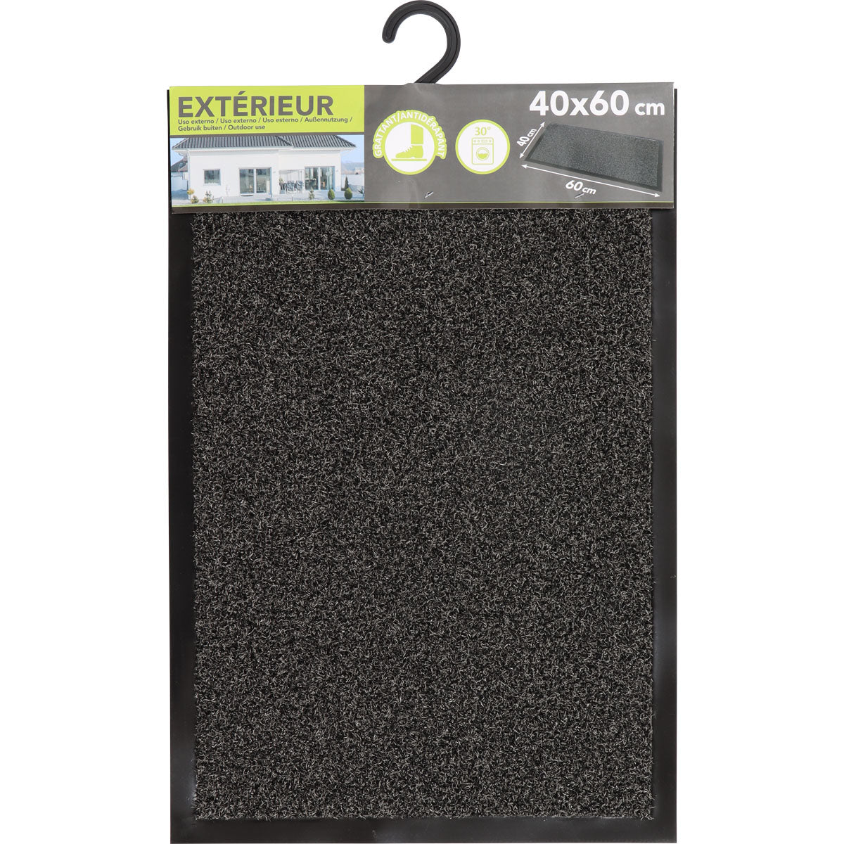 Preș Intrare 40X60CM Polipropilenă/Pvc - Gri/Negru - ramosdecor
