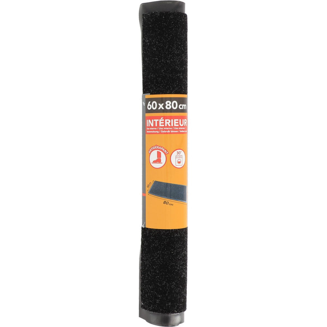 Preș Intrare 60X80CM Poliester/Pvc - Chine Negru - ramosdecor