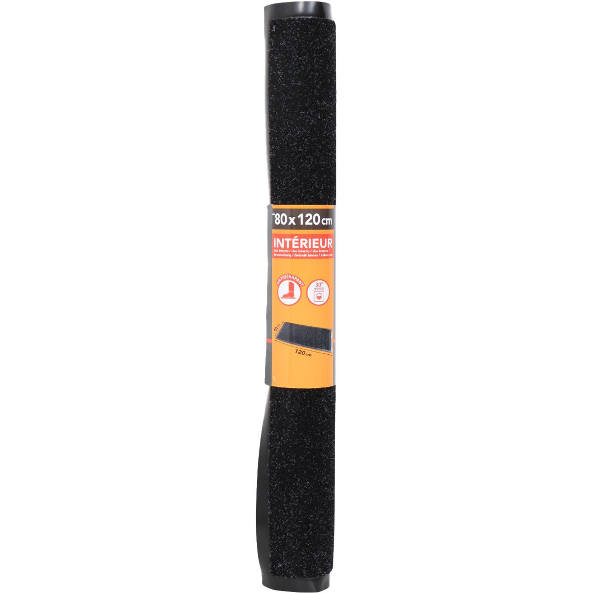Preș Intrare 80X120CM Poliester/Pvc - Chine Negru - ramosdecor