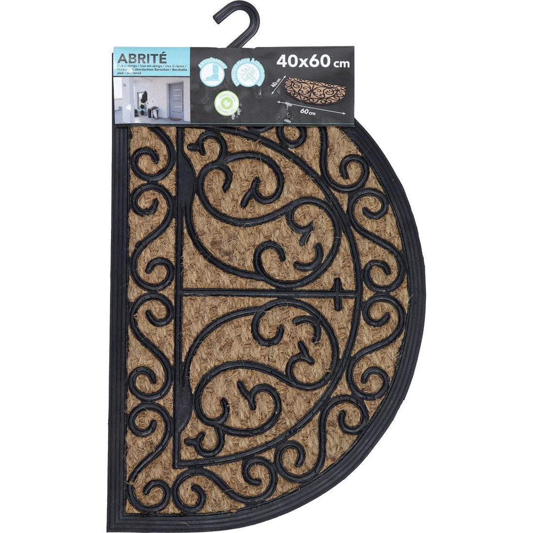 Preș Intrare Harry Half-Moon 40X60CM Coco/Cauciuc - Arabesque - ramosdecor
