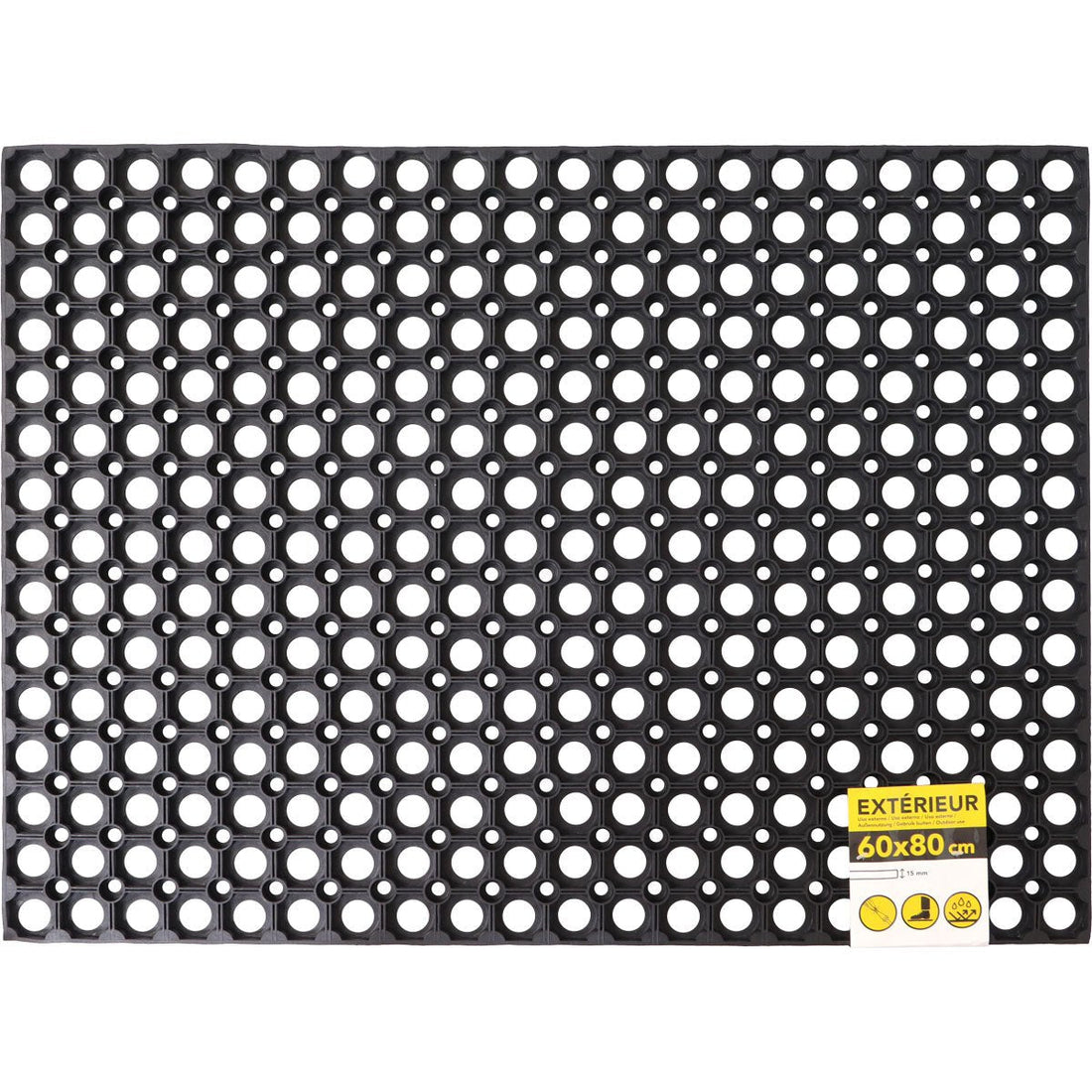 Preș Intrare Caillebotis 60X80CM Cauciuc - Negru - ramosdecor