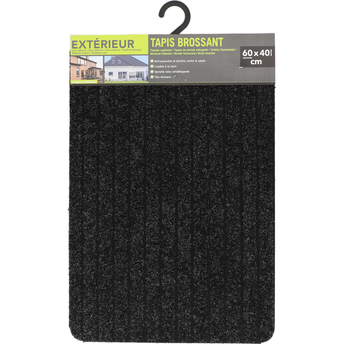 Preș Intrare Chloe 40X60CM Polipropilenă/Latex - Gri/Negru - ramosdecor