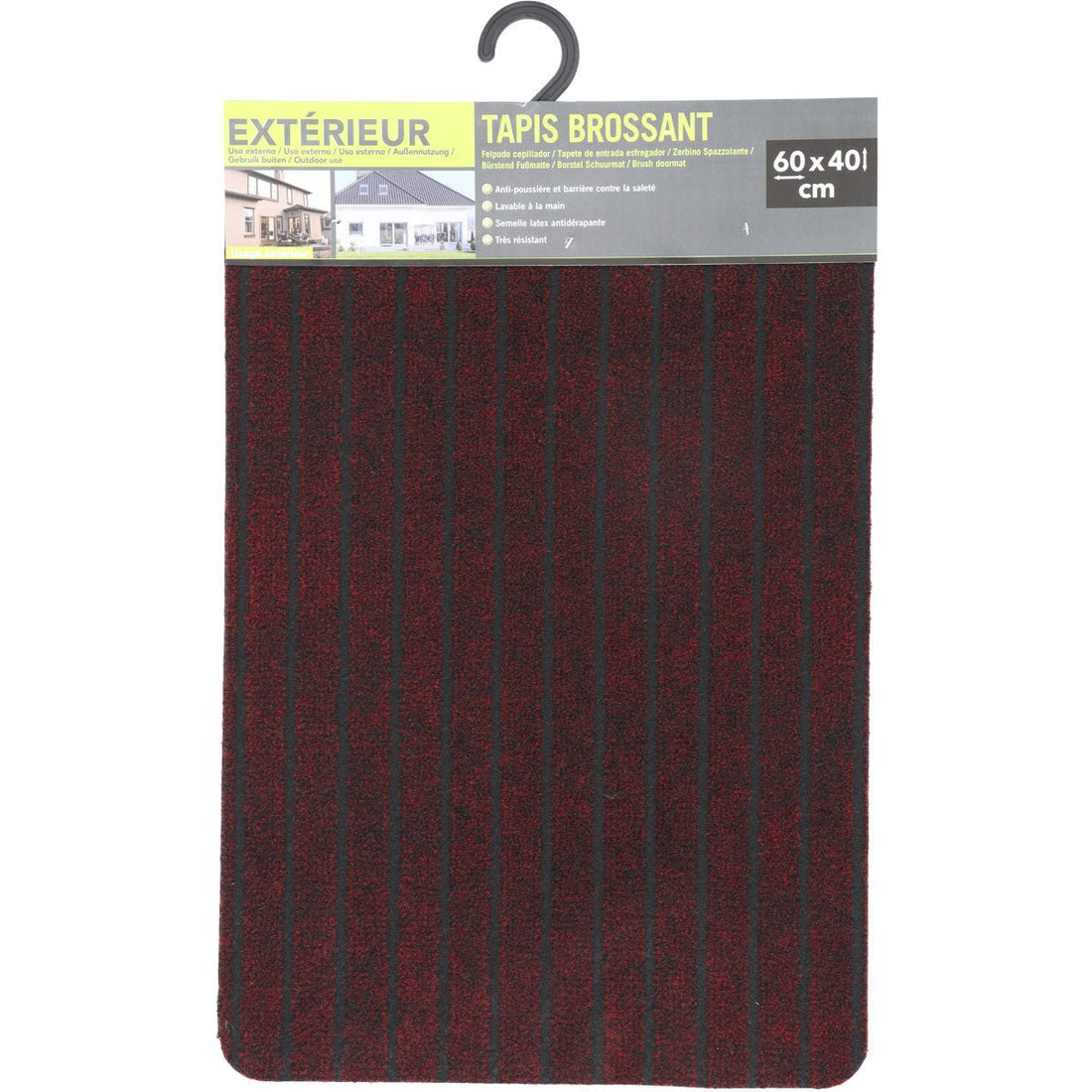 Preș Intrare Chloe 40X60CM Polipropilenă/Latex - Roșu - ramosdecor