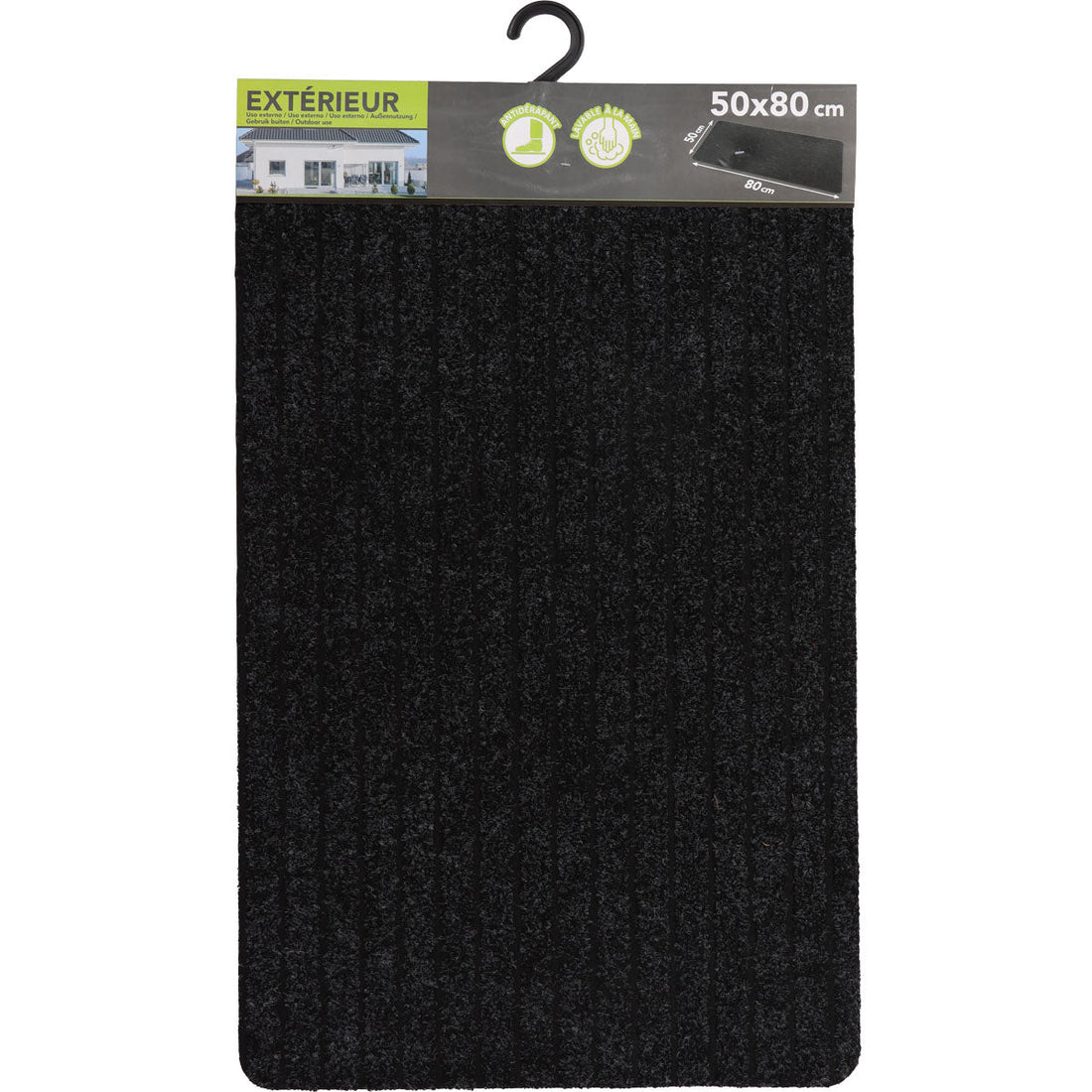 Preș Intrare Chloe 50X80CM Polipropilenă/Latex - Gri/Negru - ramosdecor