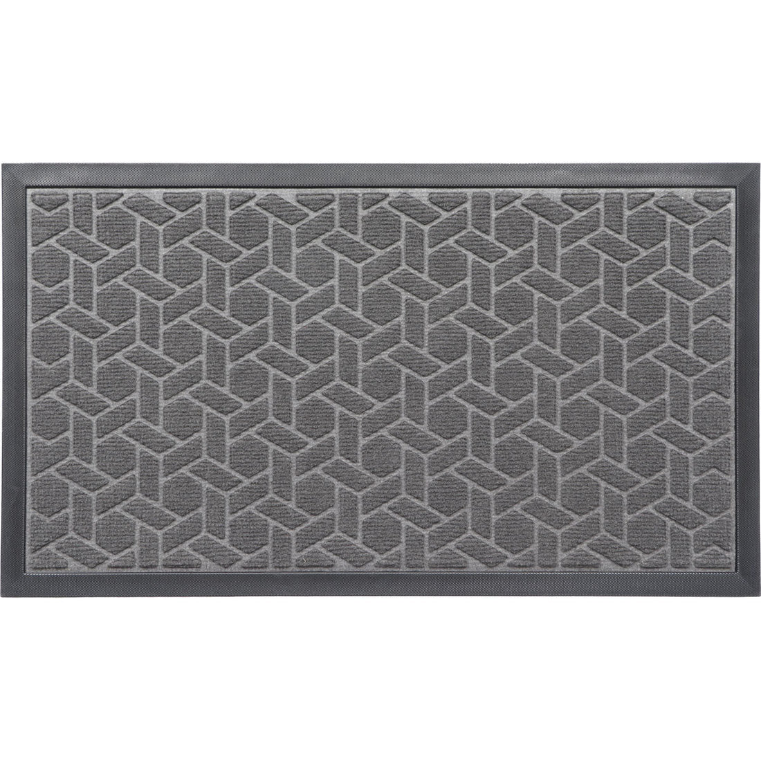 Preș Intrare Cubique 43X75CM Poliester/Cauciuc - Gri Închis - ramosdecor