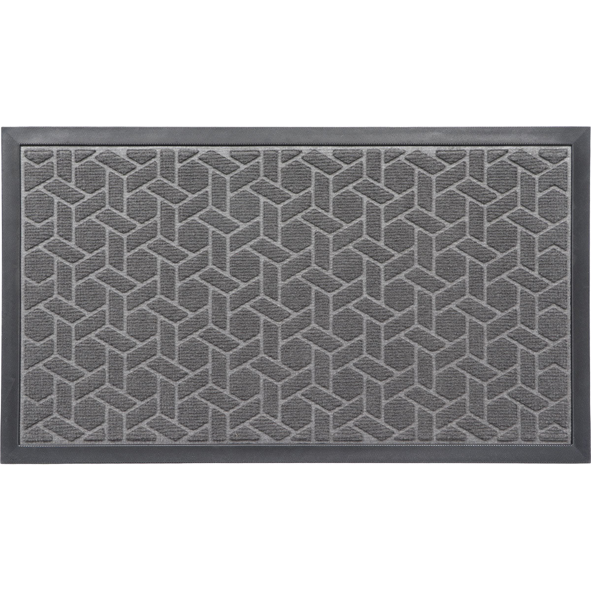 Preș Intrare Cubique 43X75CM Poliester/Cauciuc - Gri Închis - ramosdecor