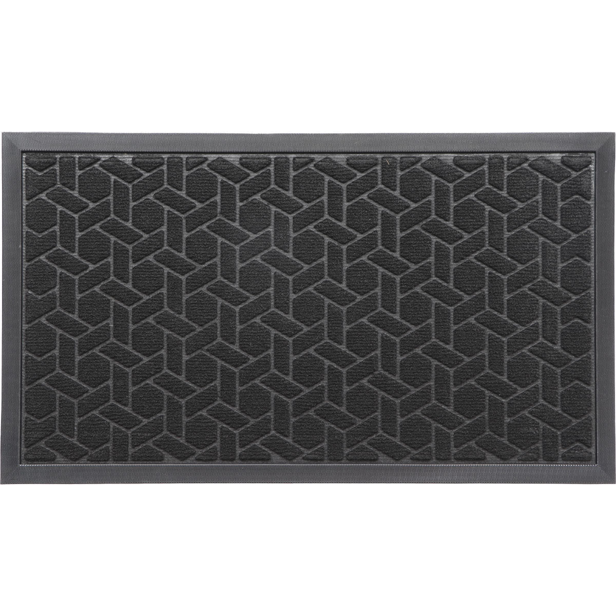 Preș Intrare Cubique 43X75CM Poliester/Cauciuc - Negru - ramosdecor