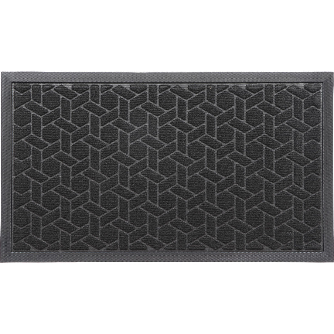 Preș Intrare Cubique 43X75CM Poliester/Cauciuc - Negru - ramosdecor