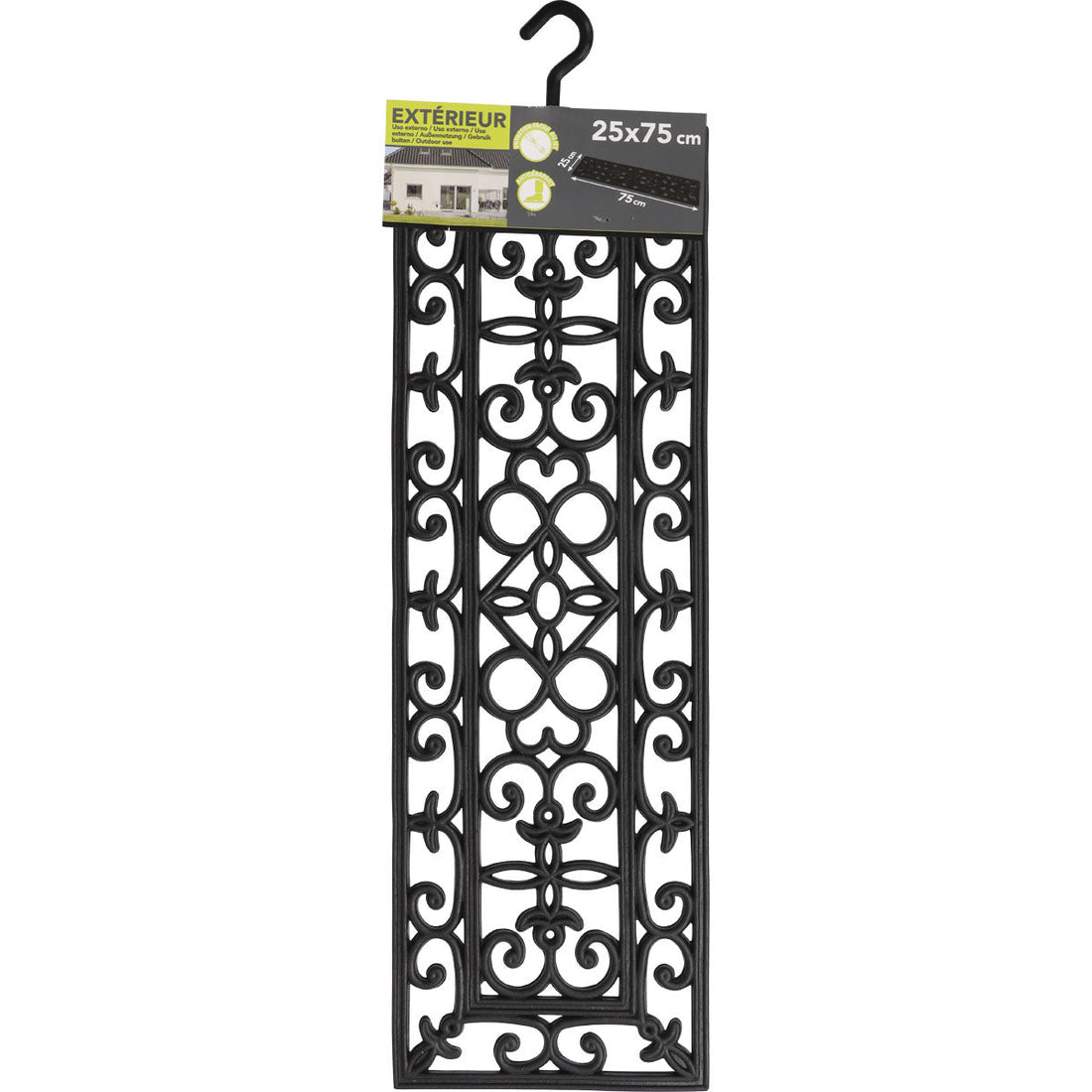 Preș Intrare Elsa 25X75CM Cauciuc - Negru - ramosdecor