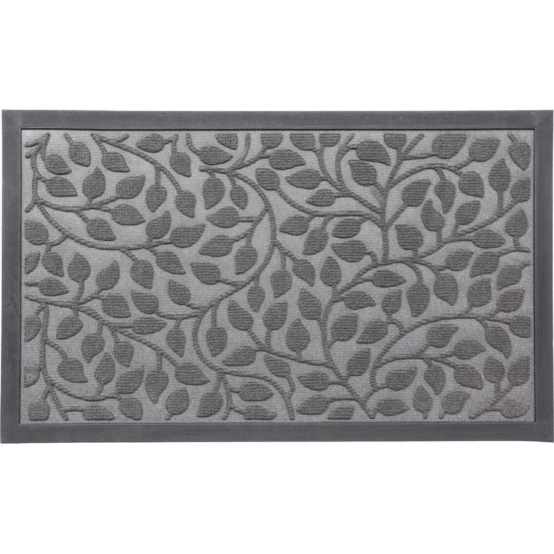 Preș Intrare Feuillage 45X75CM Poliester/Cauciuc - Gri Închis - ramosdecor