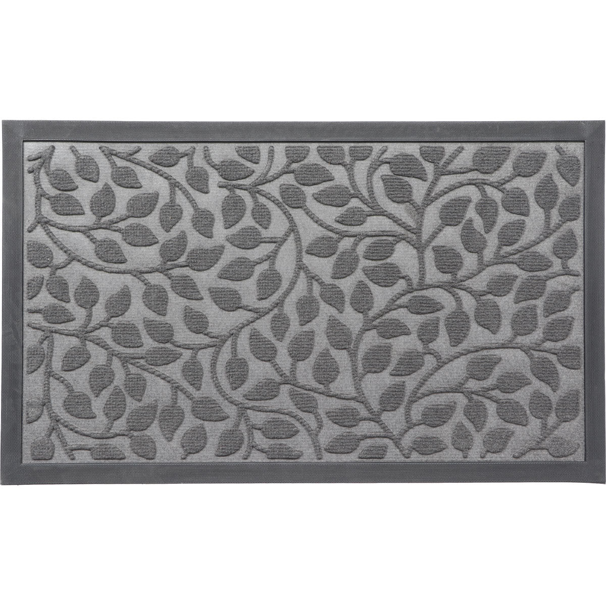 Preș Intrare Feuillage 45X75CM Poliester/Cauciuc - Gri Închis - ramosdecor