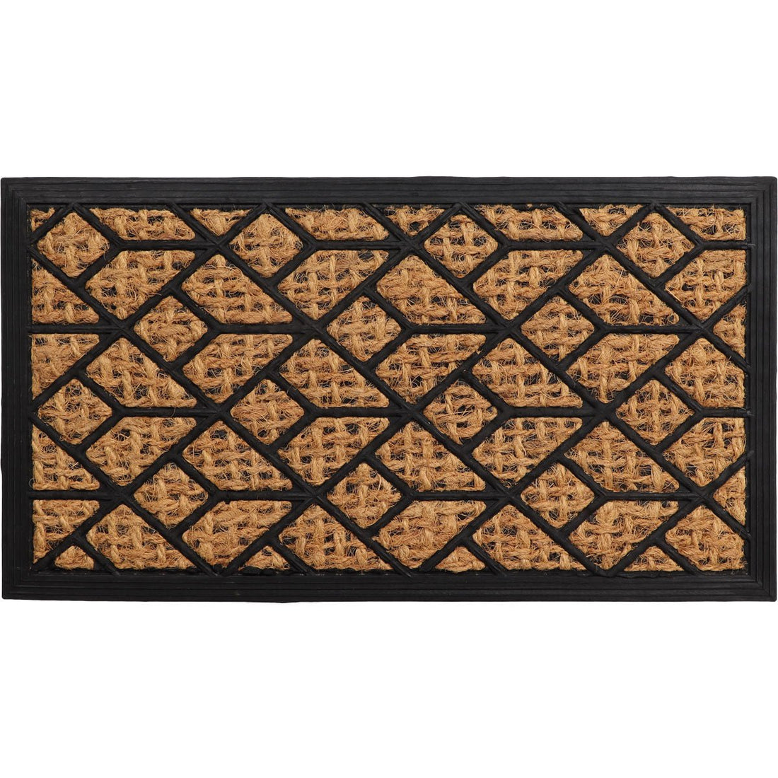 Preș Intrare Împletit 33X60CM Coco/Cauciuc - Squares - ramosdecor