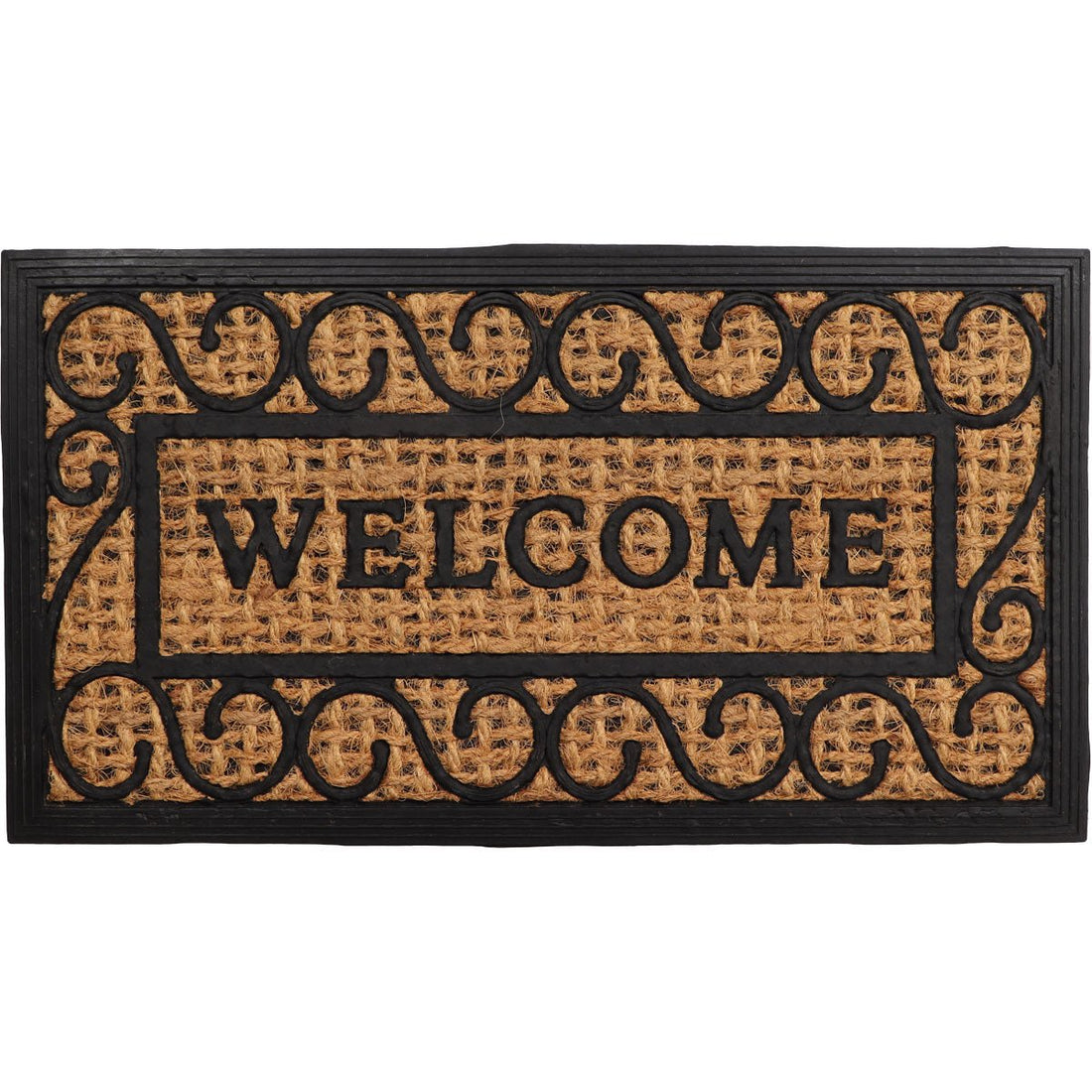 Preș Intrare Împletit 33X60CM Coco/Cauciuc - Welcome - ramosdecor