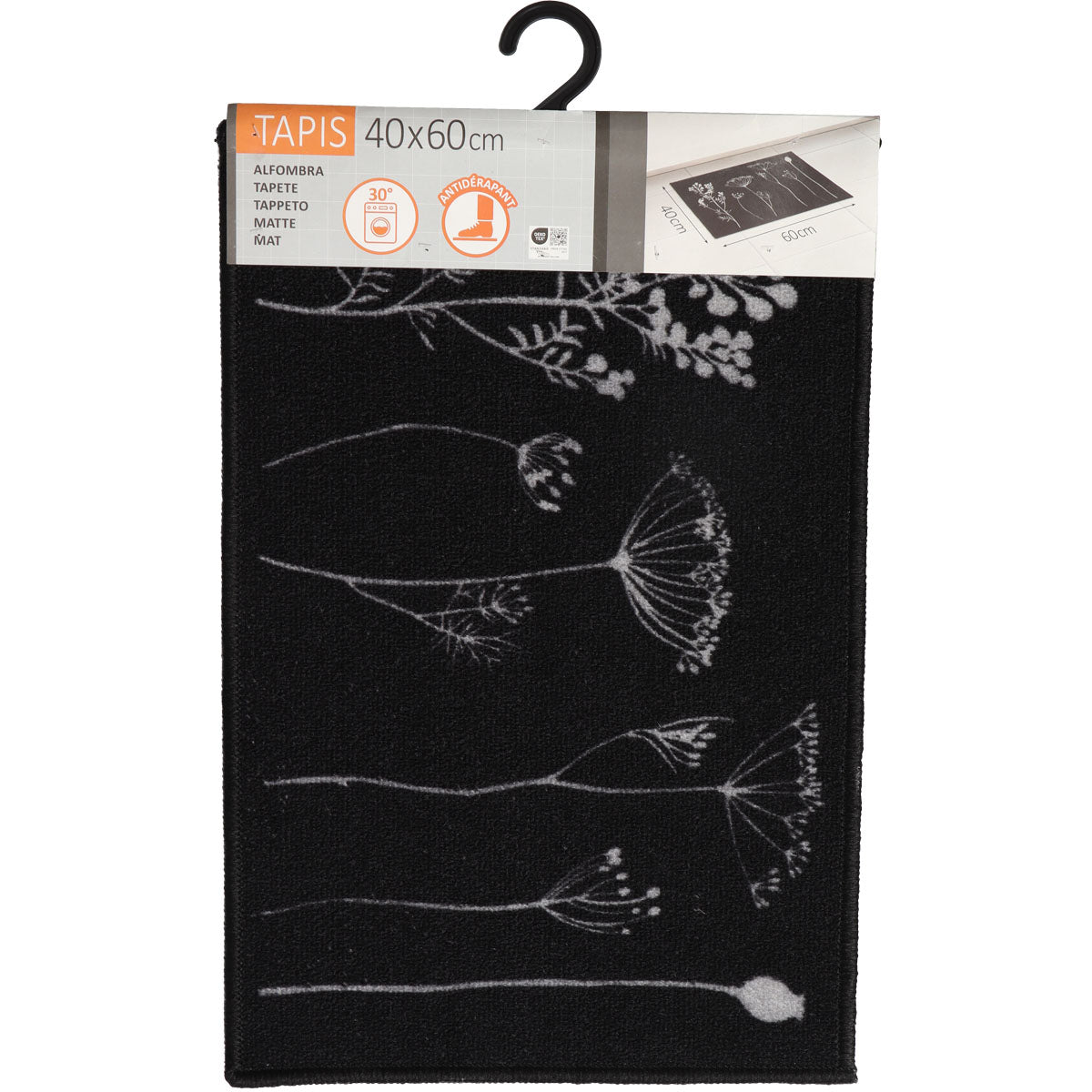 Covor bucătărie Herbier Noir - 50X80CM - ramosdecor