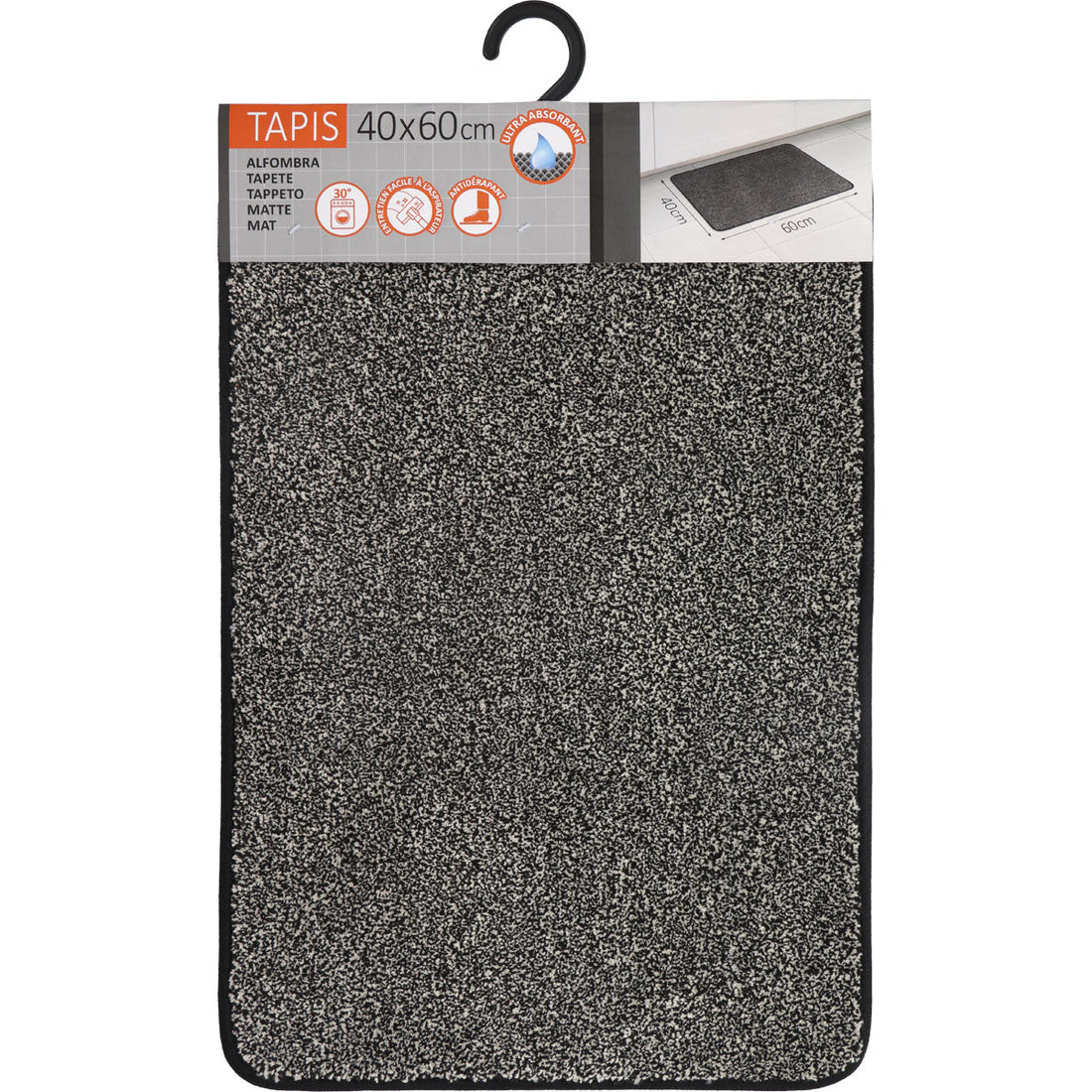 Covor bucătărie Rubber Negru - 40X60CM - ramosdecor
