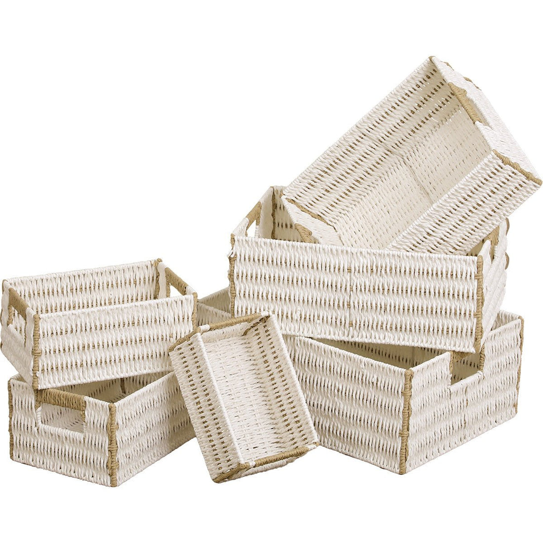 Set 6 Cosuri Hartie Alb/Natural ilustrat într-un decor elegant marca Ramos